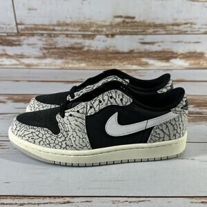 Nike Air Jordan 1 Retro Low Black Cement Elephant CZ0775-001 Women's Sz 6